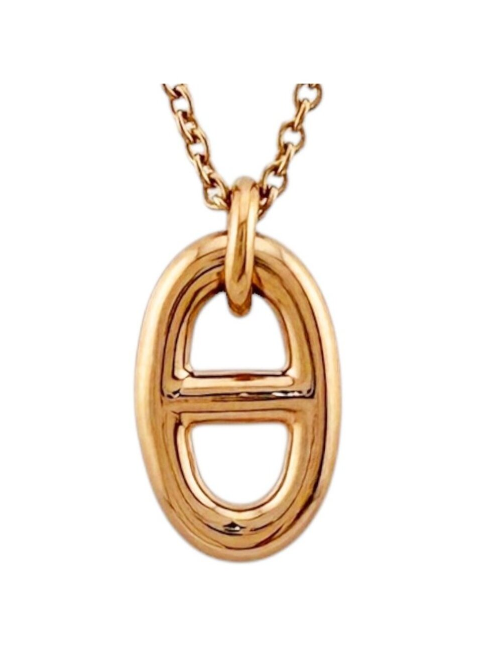 Hermes Chaine D'ancre Necklace 18k Pink Gold